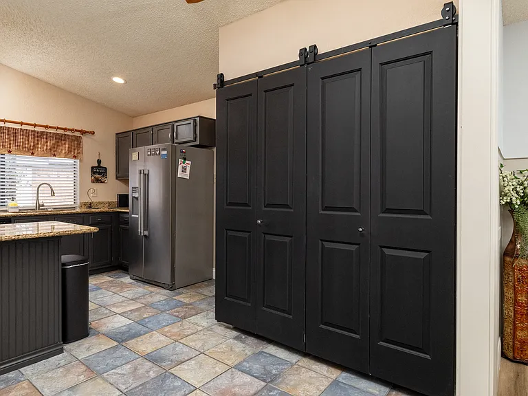 Fully stocked kitchen with coffee bar and cooking essentials
