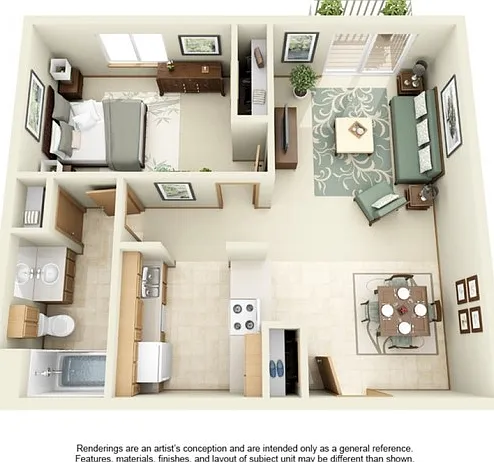 1 Bedroom 1 Bath 1 Bedroom 1 Bath