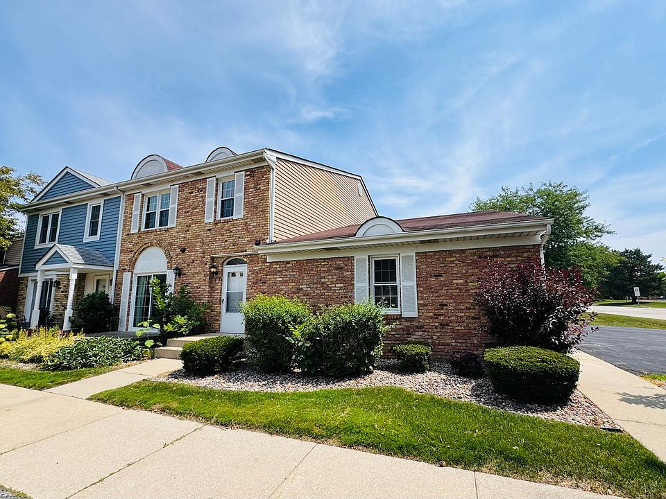 2 story townhome- Front of home and attached garage