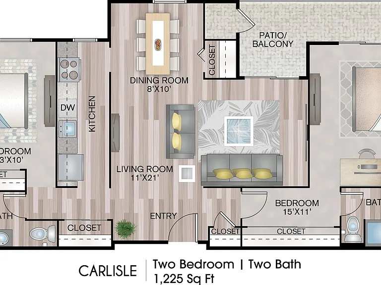 1225 Sq. Ft. 1225 Sq. Ft.