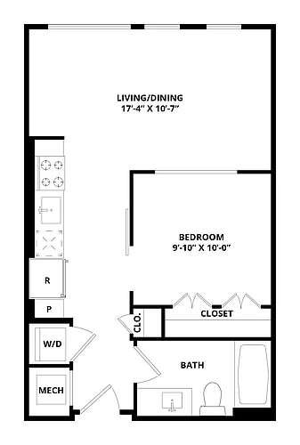 Floor plan Studio-FitzgeraldA