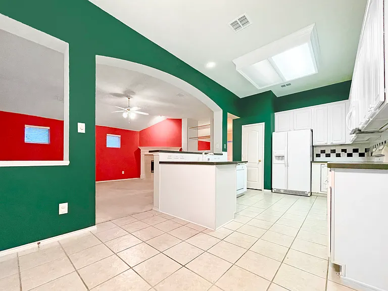 Open Concept Kitchen, Breakfast Bar, and Breakfast Area