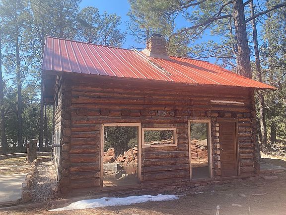 Log cabin rear view