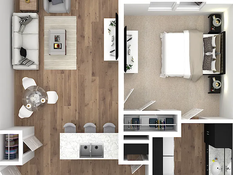 Sloan 1Bed 1Bath A1A Plan Sloan 1Bed 1Bath A1A Plan