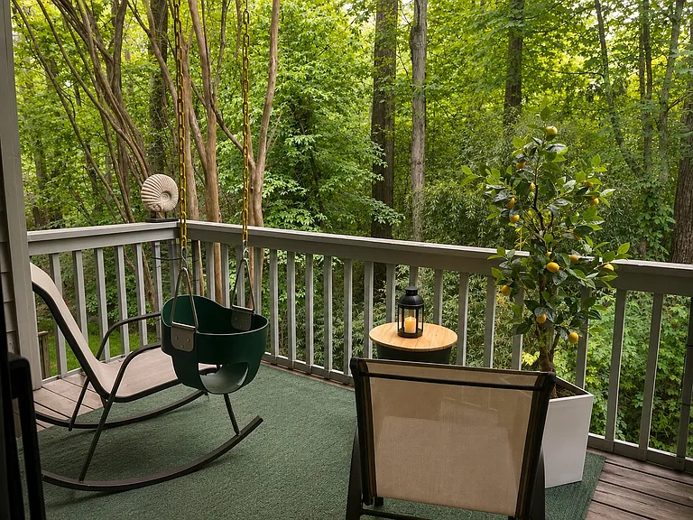 Main level backyard deck