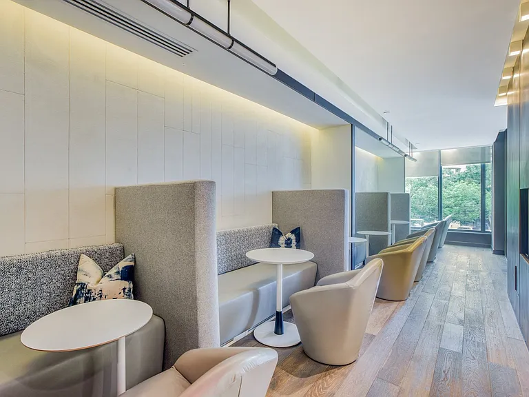 Cafe-style working spaces for residents