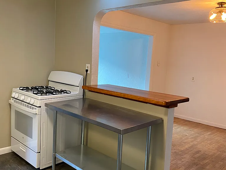 Kitchen looking into dining room