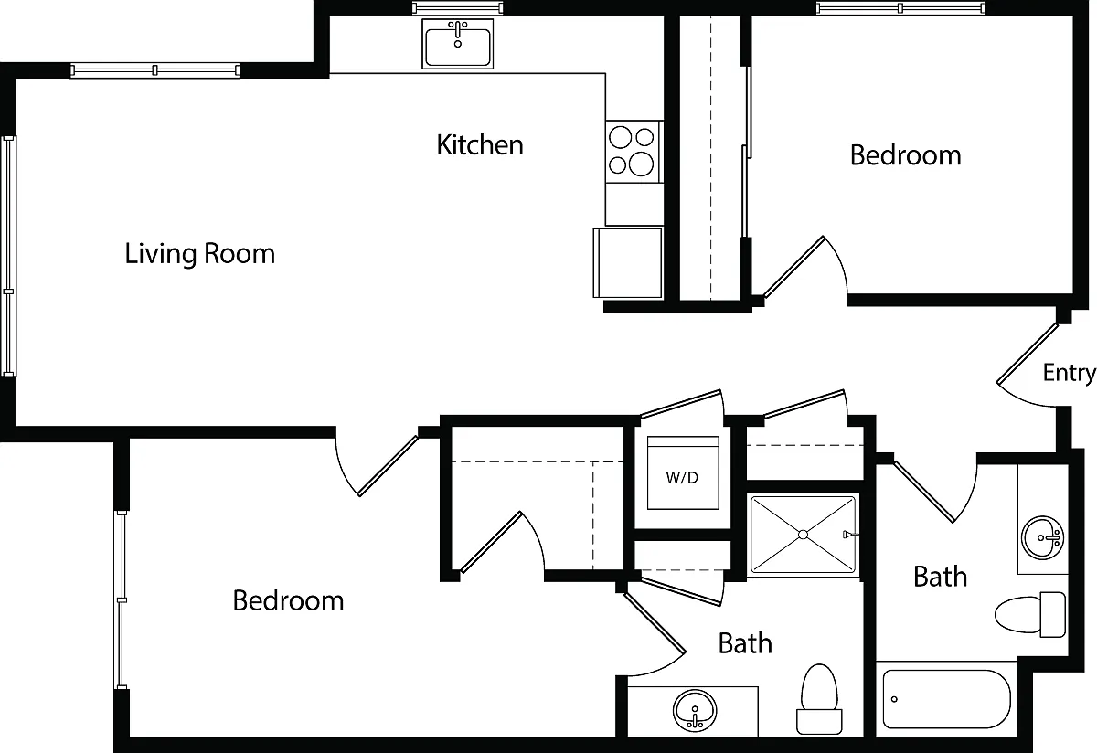 Floor plan Two Bedroom B