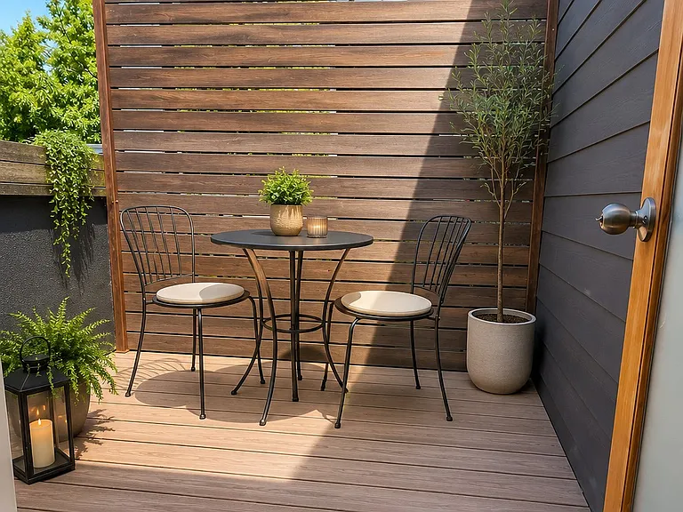 Balcony off the kitchen