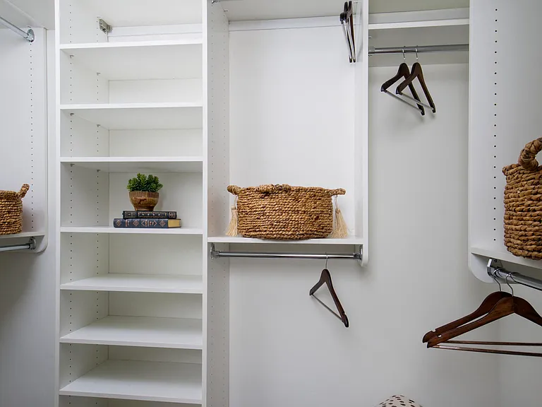 Spacious walk-in closet
