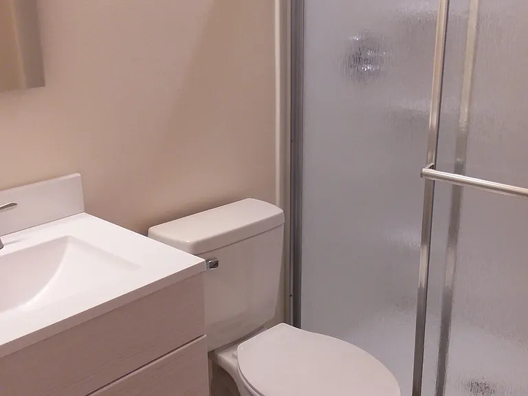 All new bathroom with shower