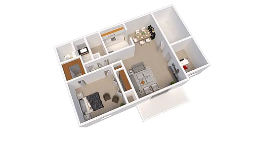 Floor plan 1 Bedroom, 1 Bathroom Plus Den
