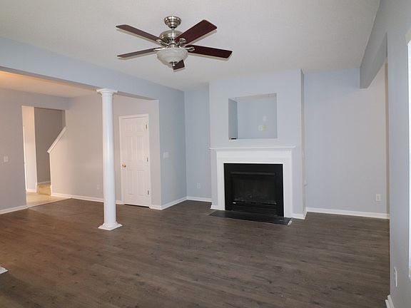 Living room with fireplace