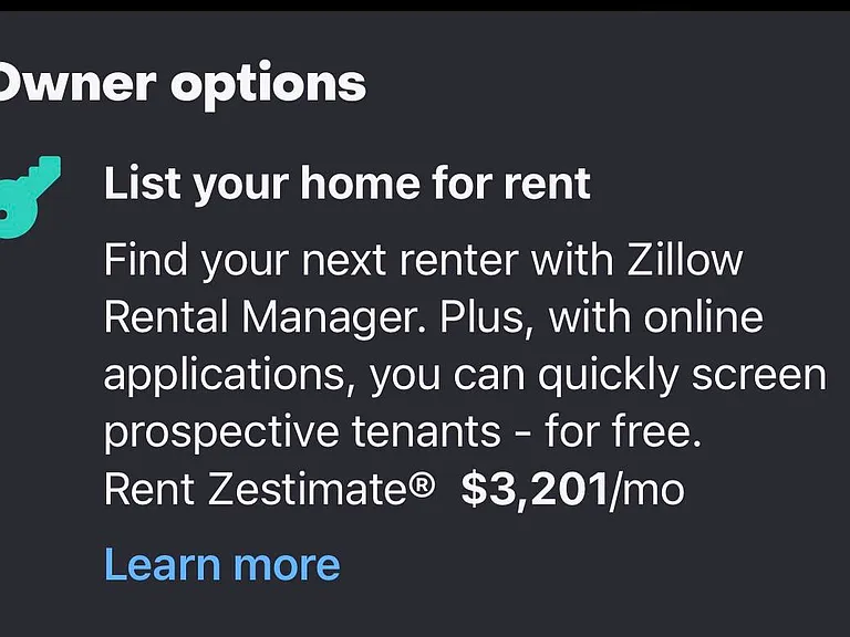 Excellent value at $2,985/month (Zillow Zestimate $3,201).