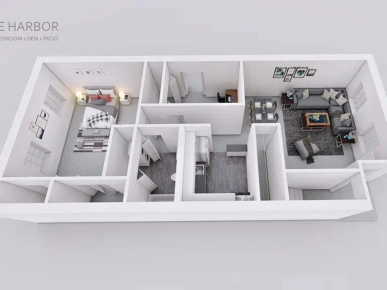 The Harbor - One Bedroom + Den + Patio The Harbor - One Bedroom + Den + Patio