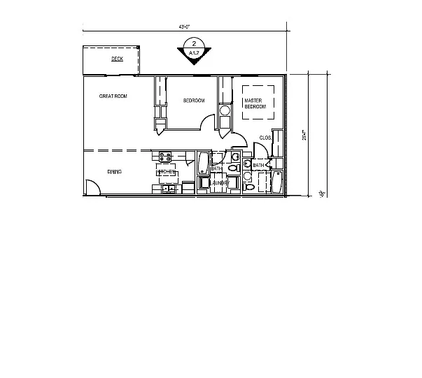 Floor plan 2 Bedroom Two Bathroom Large