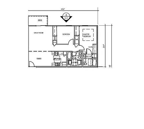 Floor plan 2 Bedroom Two Bathroom Large