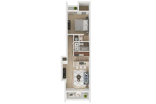 Floor plan 1X1 A