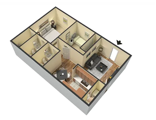 Floor plan 1000 2X2