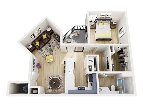 Floor plan 1x1 Bay New TA Reno Scope