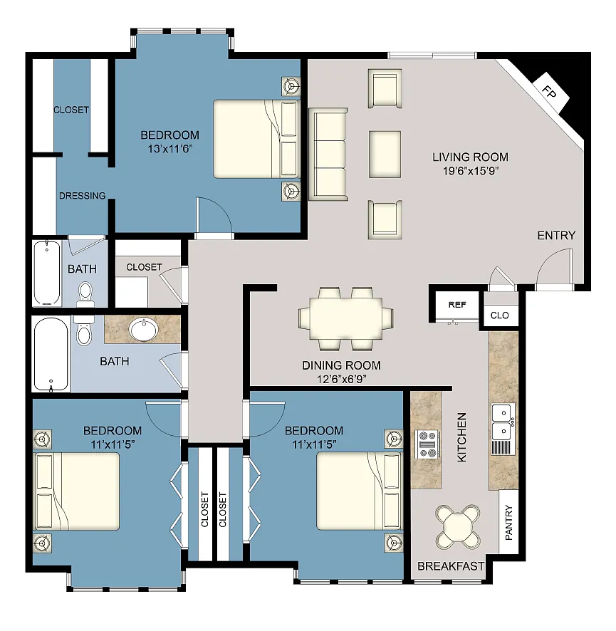 Floor plan 3A