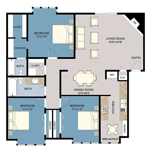 Floor plan 3A