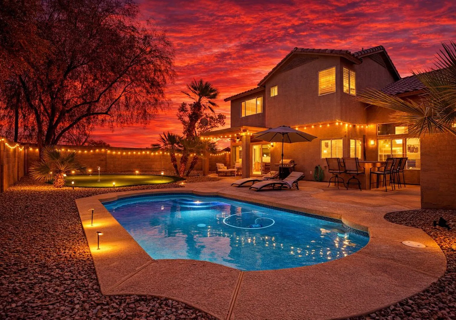 5BR Gilbert Home | Heated Pool & Putting Green — Photo 2