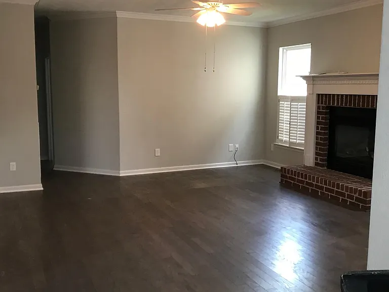 1st-floor family room with gas fireplace