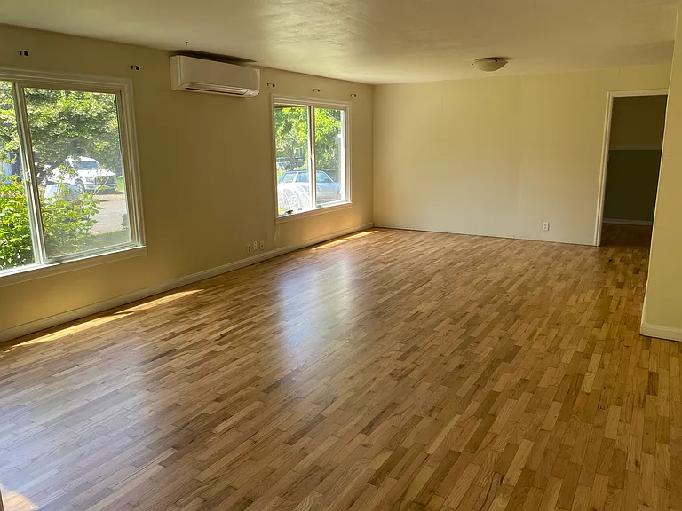 Refinished oak and fir floors. Sorry no pets.