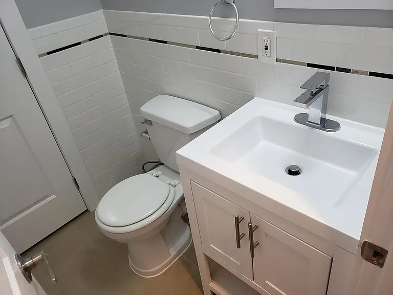1/2 bath in finished basement