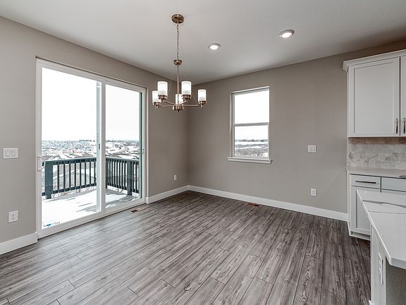 The Snowberry floorplan, dining area.