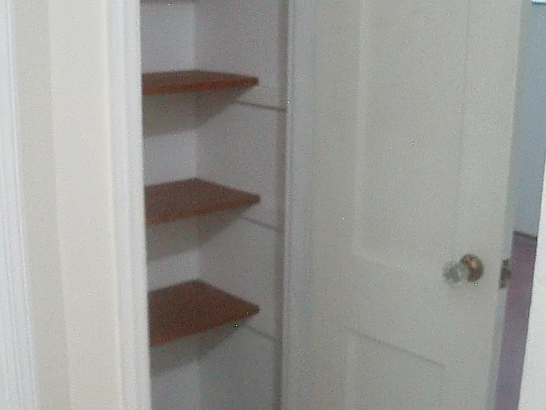 Hallway includes a large linen closet for all your storage needs.