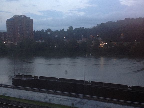 View from two back decks