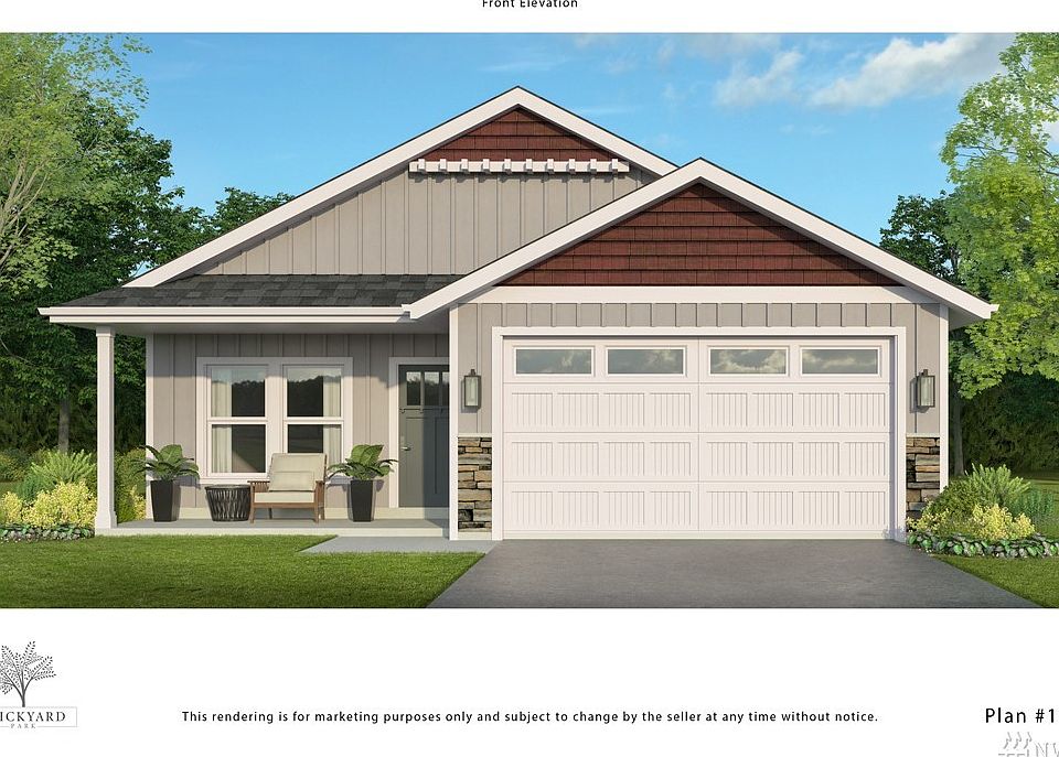Roof line and siding detail may be different than rendering.