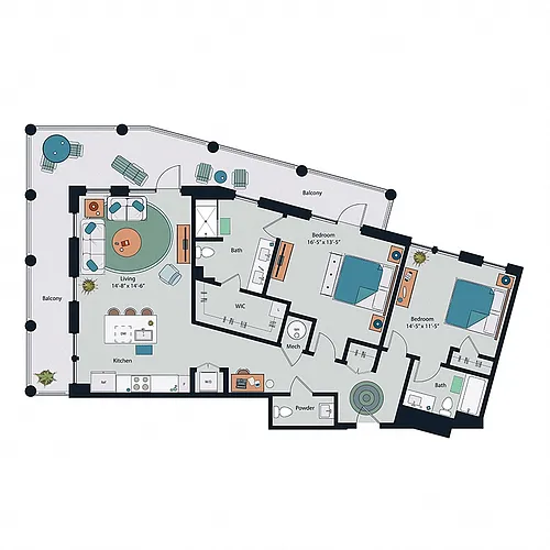 Floor plan B13