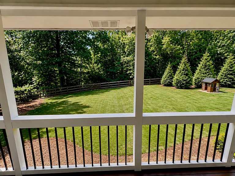 View from screened in back porch