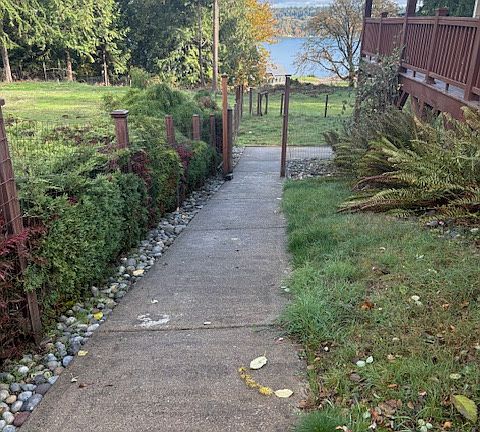 Walkway to separate entrance.