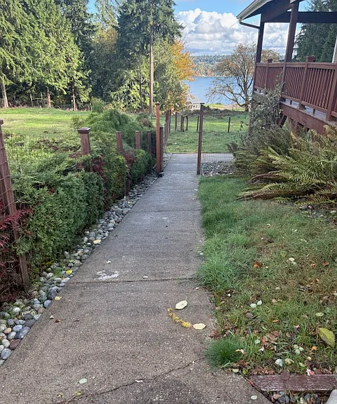 Walkway to separate entrance.