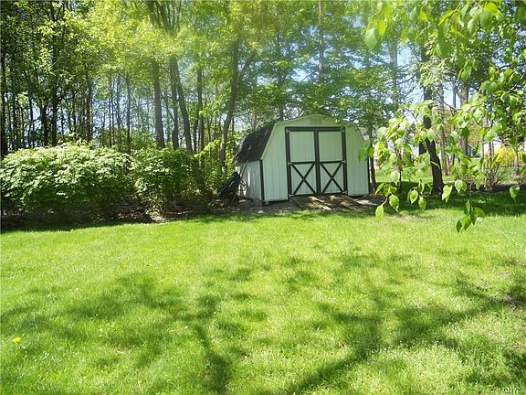 Shed for extra storage.