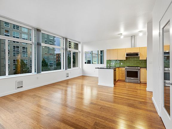 Living room and kitchen area