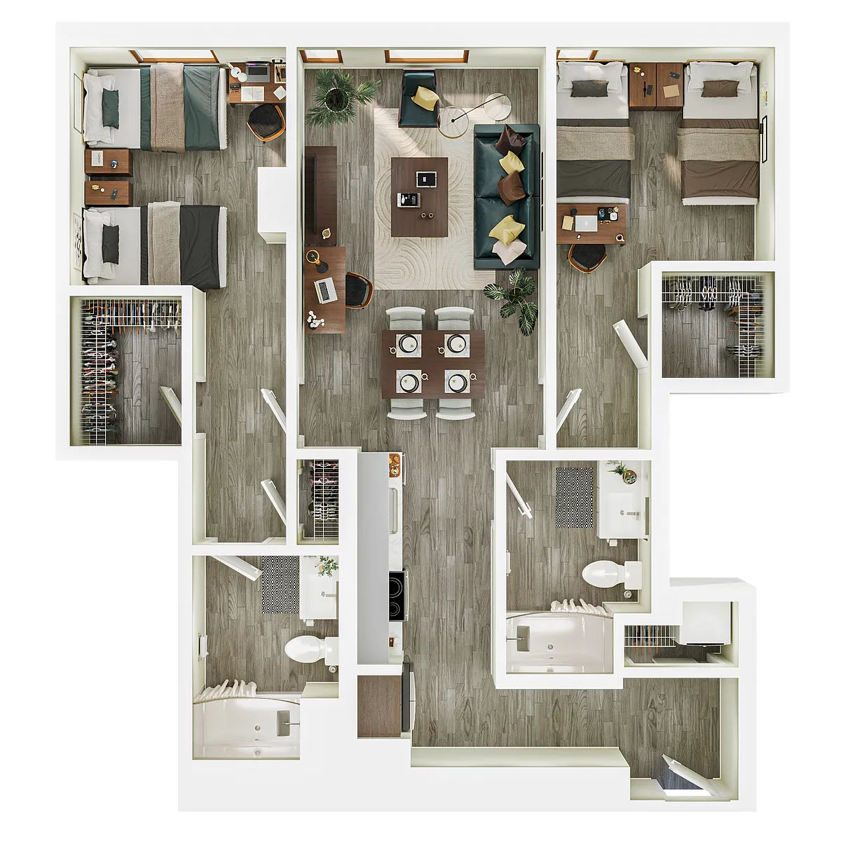 Floor plan 2 Bedroom B12