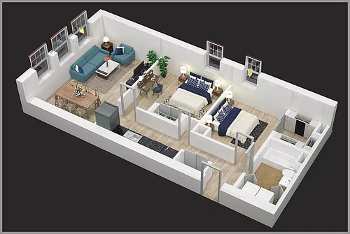 Floor plan Two Bed