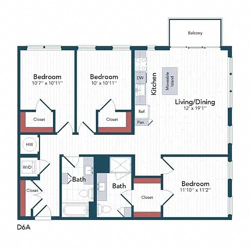 Floor plan D6A
