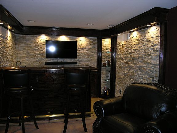 lower level with recessed lighting