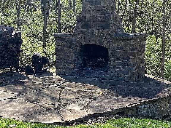 outdoor fireplace
