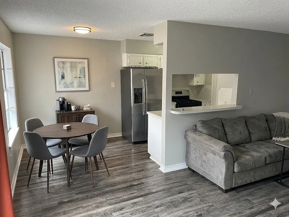 Main living area. Virtually staged