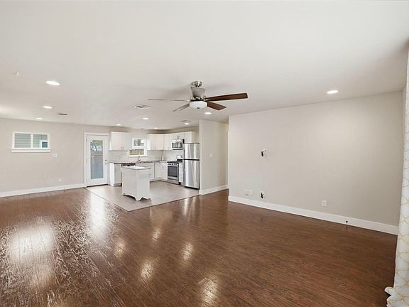 Living room and kitchen