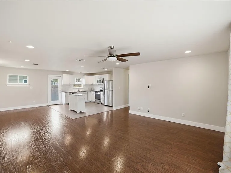 Living room and kitchen