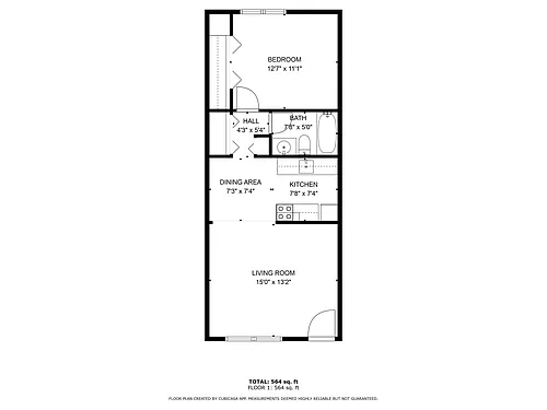 Floor plan 1 Bedroom