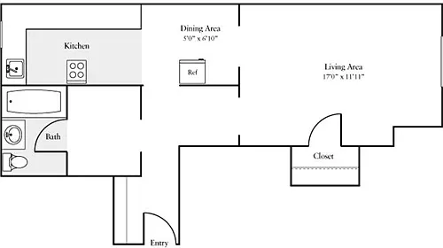 Floor plan Studio S